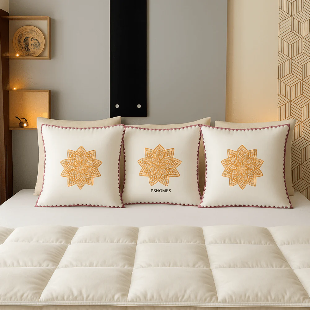 100% Cotton Mandala Cushion Covers Set of 2 – 24x24 inch