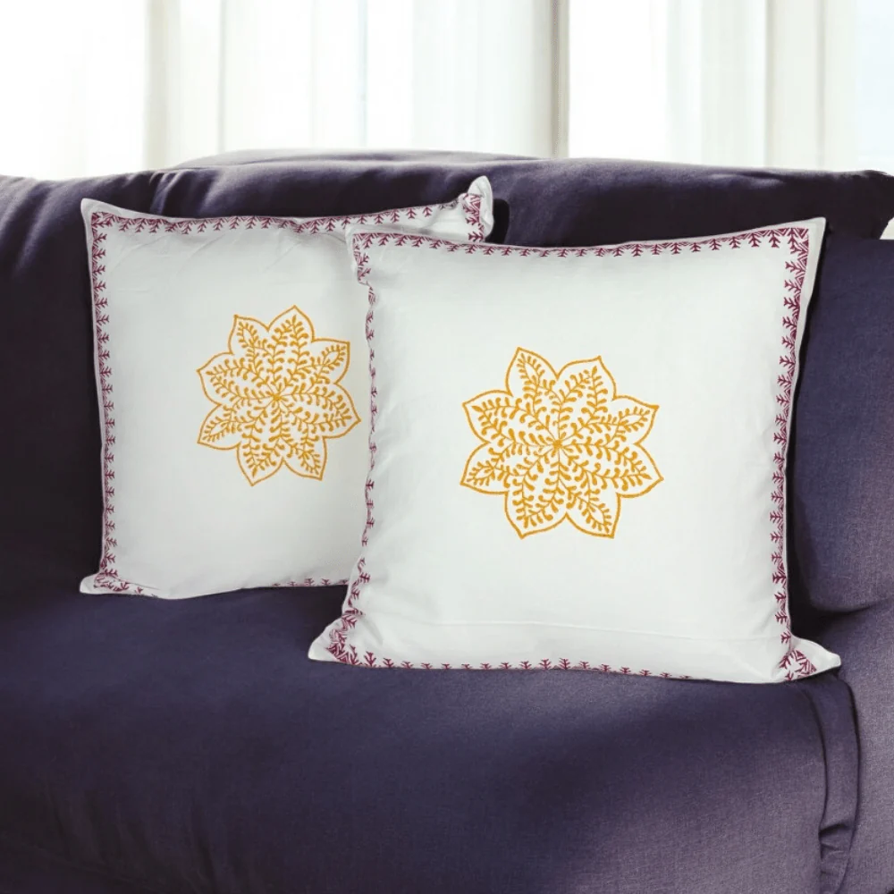 100% Cotton Mandala Cushion Covers Set of 2 – 24x24 inch - Image 4