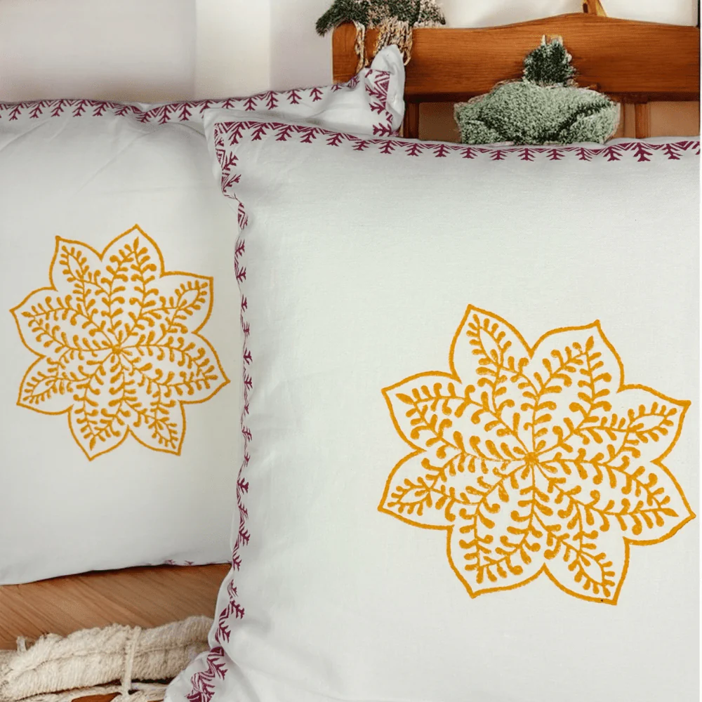 100% Cotton Mandala Cushion Covers Set of 2 – 24x24 inch - Image 5