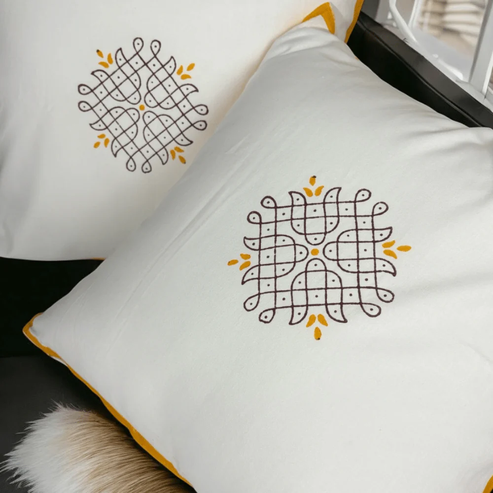 100% Cotton Cushion Covers Set of 2 – 24x24 – Kollam - Image 2