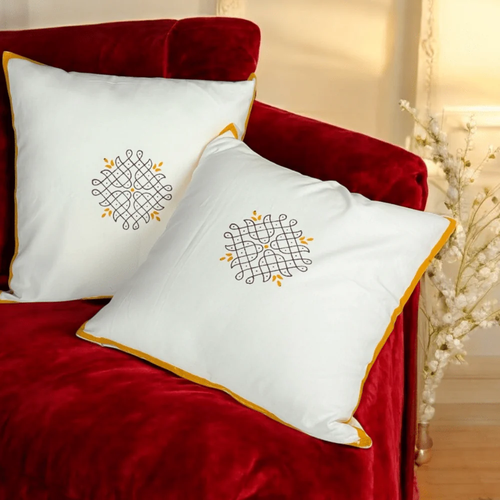 100% Cotton Cushion Covers Set of 2 – 24x24 – Kollam - Image 3