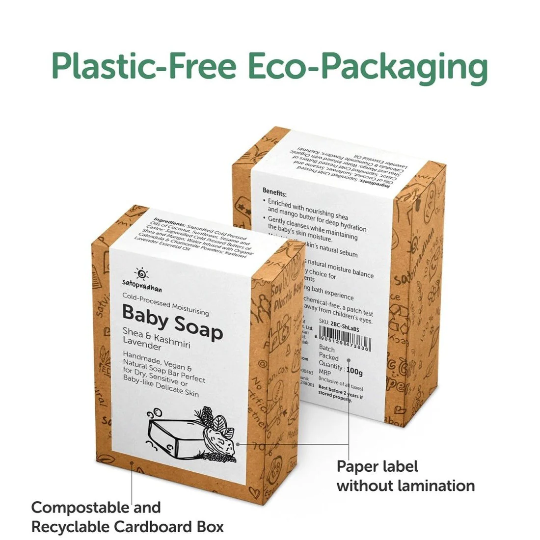 100% Organic Moisturizing Baby Soap for Sensitive Skin- 100g - Image 4