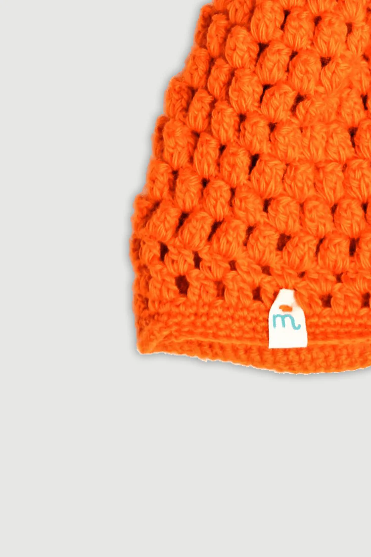 100% Pure Merino Wool Crochet Baby Cap | Soft & Breathable - Image 3