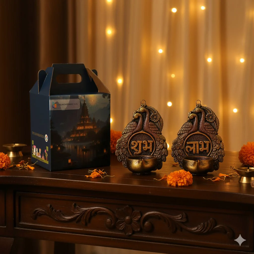 2 Peacock Hanging Diya Set - Diwali Decoration & Festival Lighting - Image 7