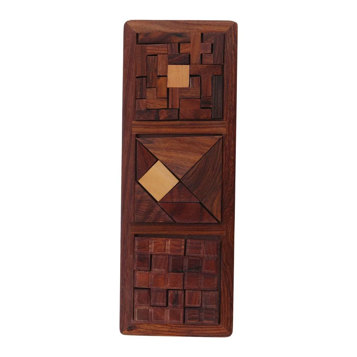 3 in 1 Wooden Blocks Jigsaw Puzzles Brain Teasers - Image 2