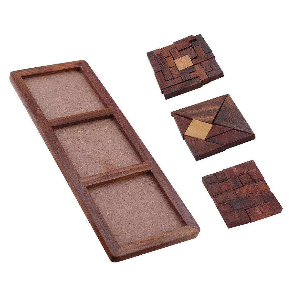3 in 1 Wooden Blocks Jigsaw Puzzles Brain Teasers - Image 3