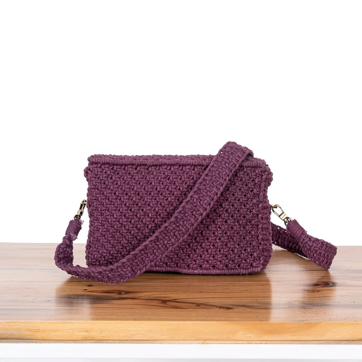 A Boxy Affair Hand-Knotted Sling Bag | Handmade Sustainable Fashion - Image 3