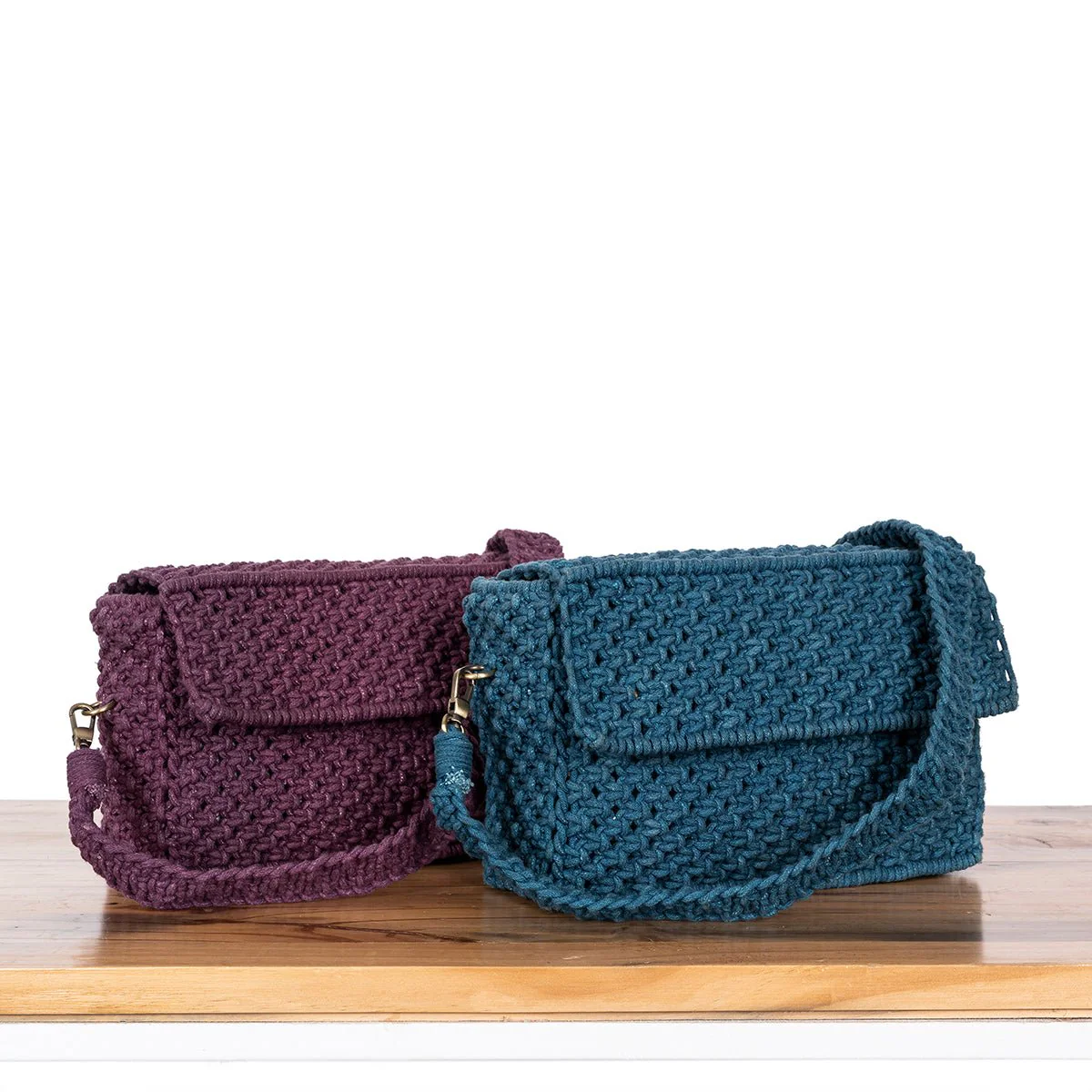 A Boxy Affair Hand-Knotted Sling Bag | Handmade Sustainable Fashion - Image 5