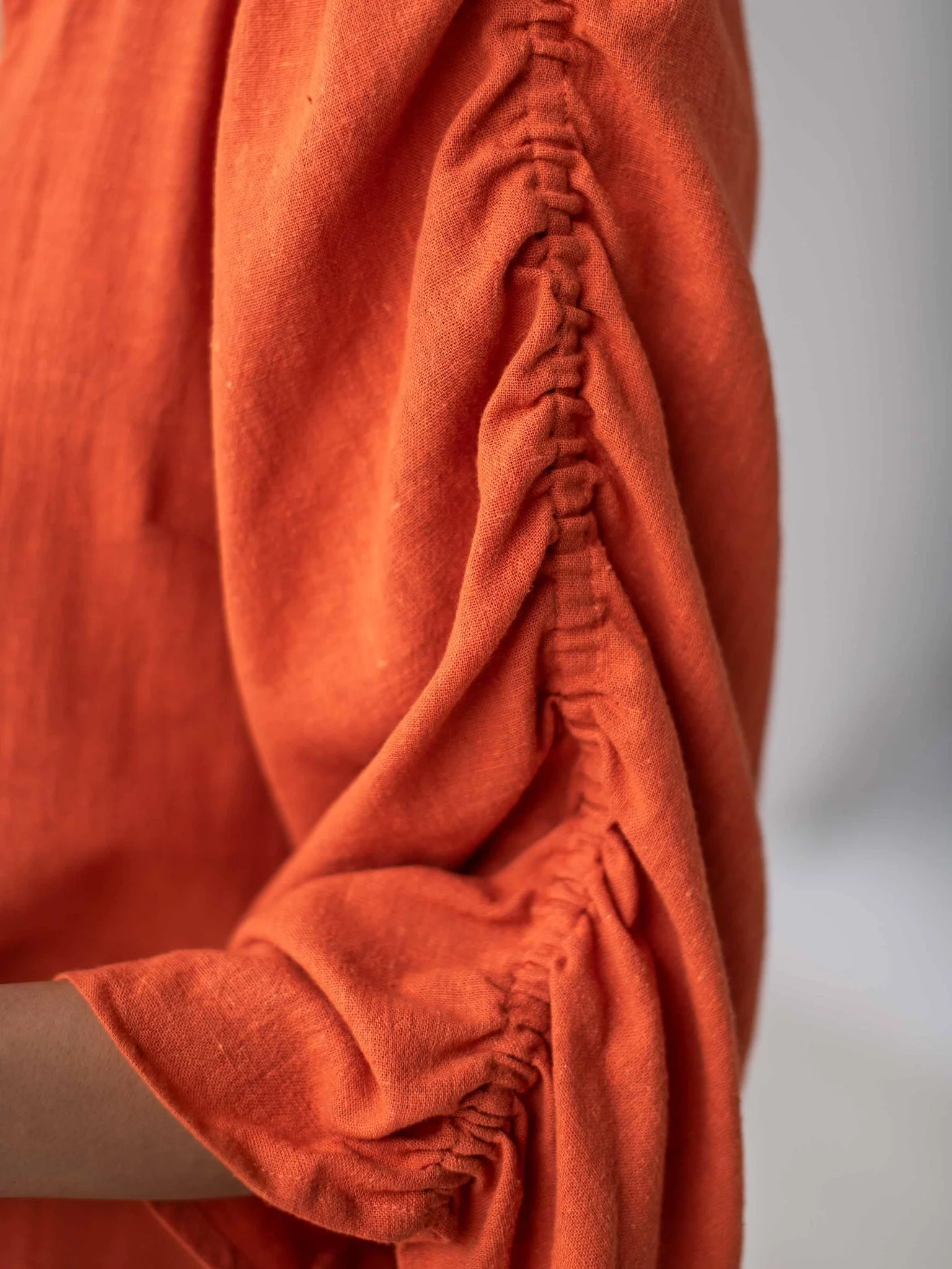 A-Line Dress with Puffed Sleeves | Elegant & Comfortable Cotton Dress - Image 3
