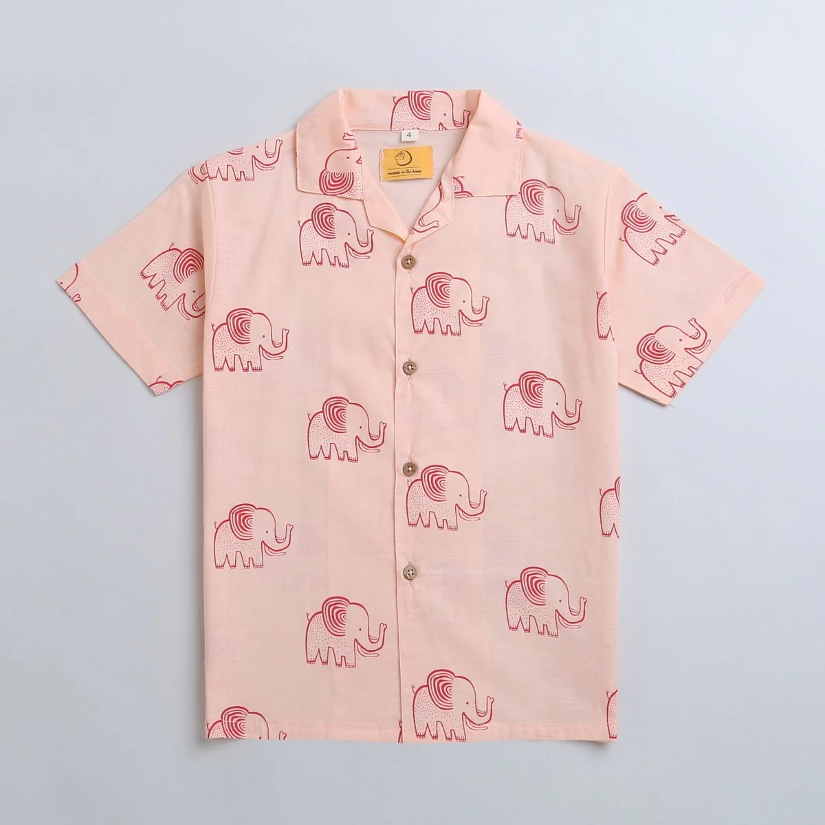 A Stomping Elephant- Boys Cotton Shirt - Image 2