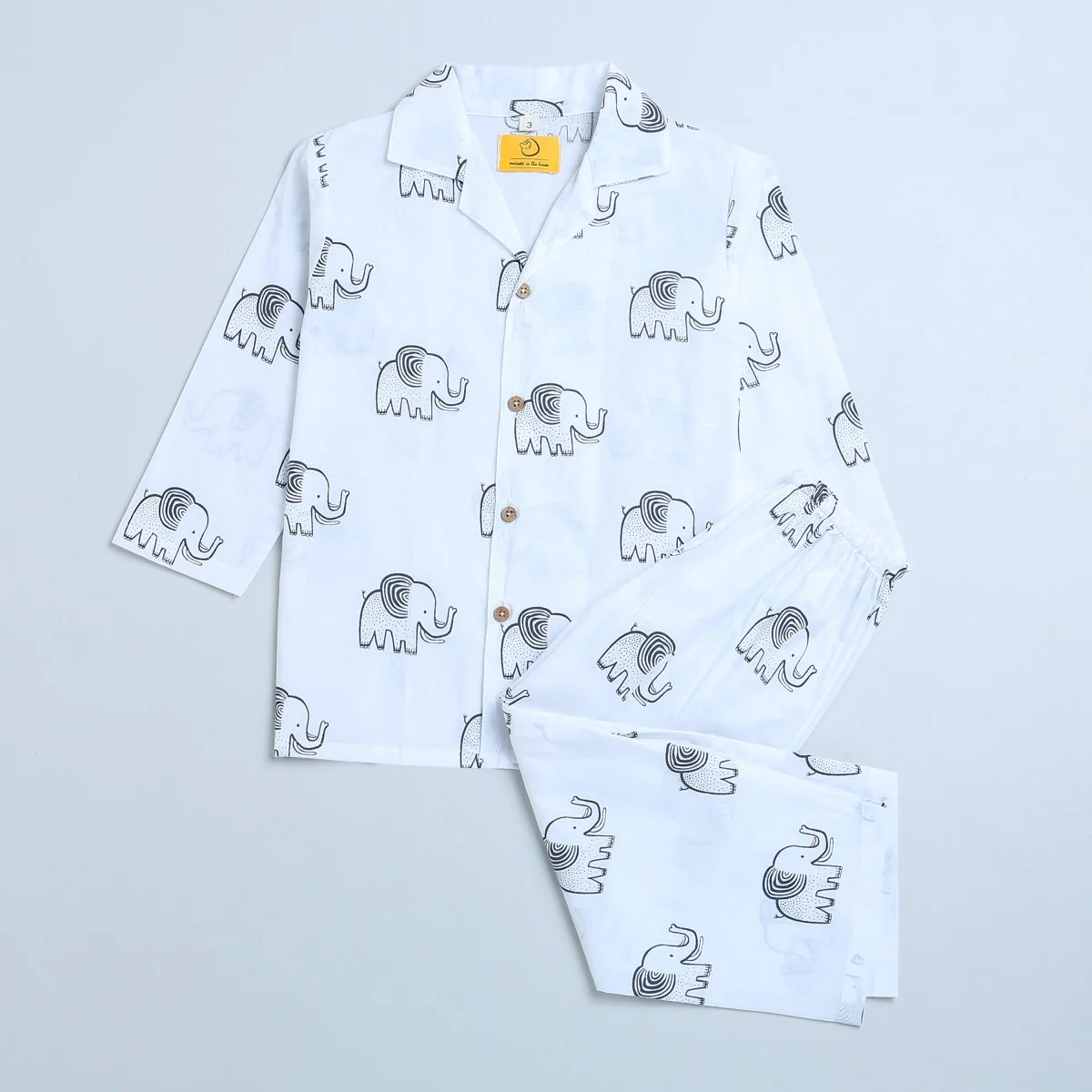 A Stomping Elephant- Unisex Kids Cotton Nightwear - Image 6
