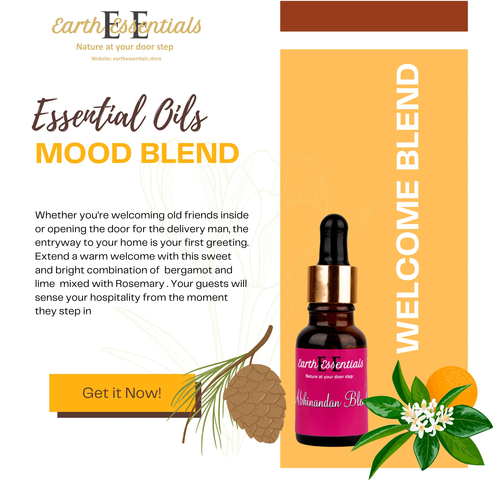 Abhinandan Oil Blend for Diffusers – Aromatherapy Welcome Scent - Image 2
