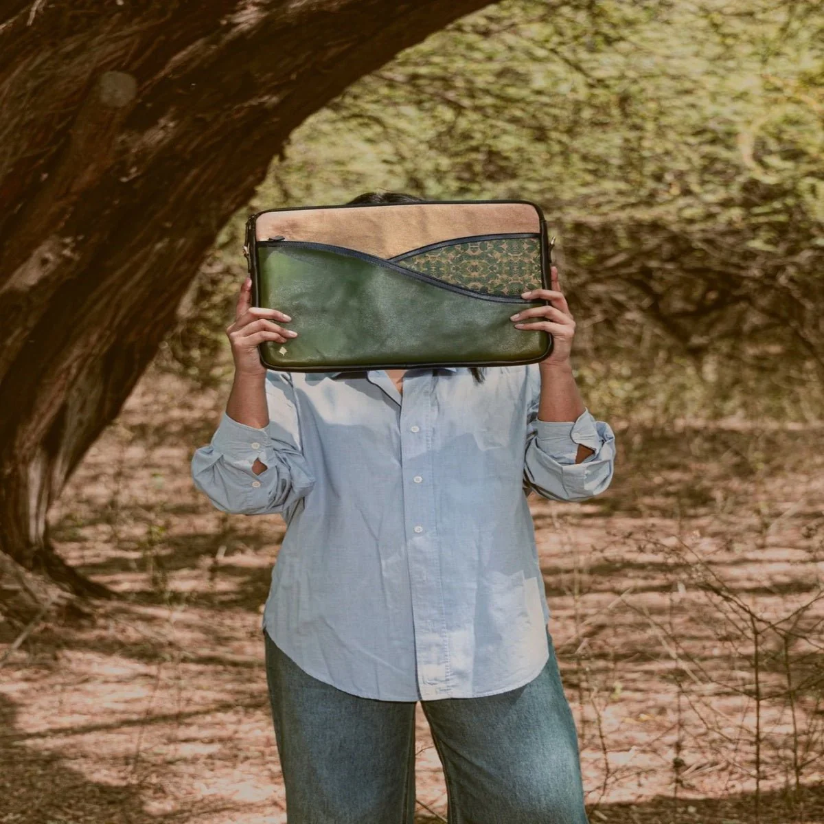 Acacia Vegan Leather Laptop Sleeve - Image 7