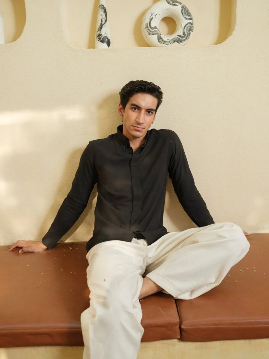 Achal - Charcoal Black Organic Shirt