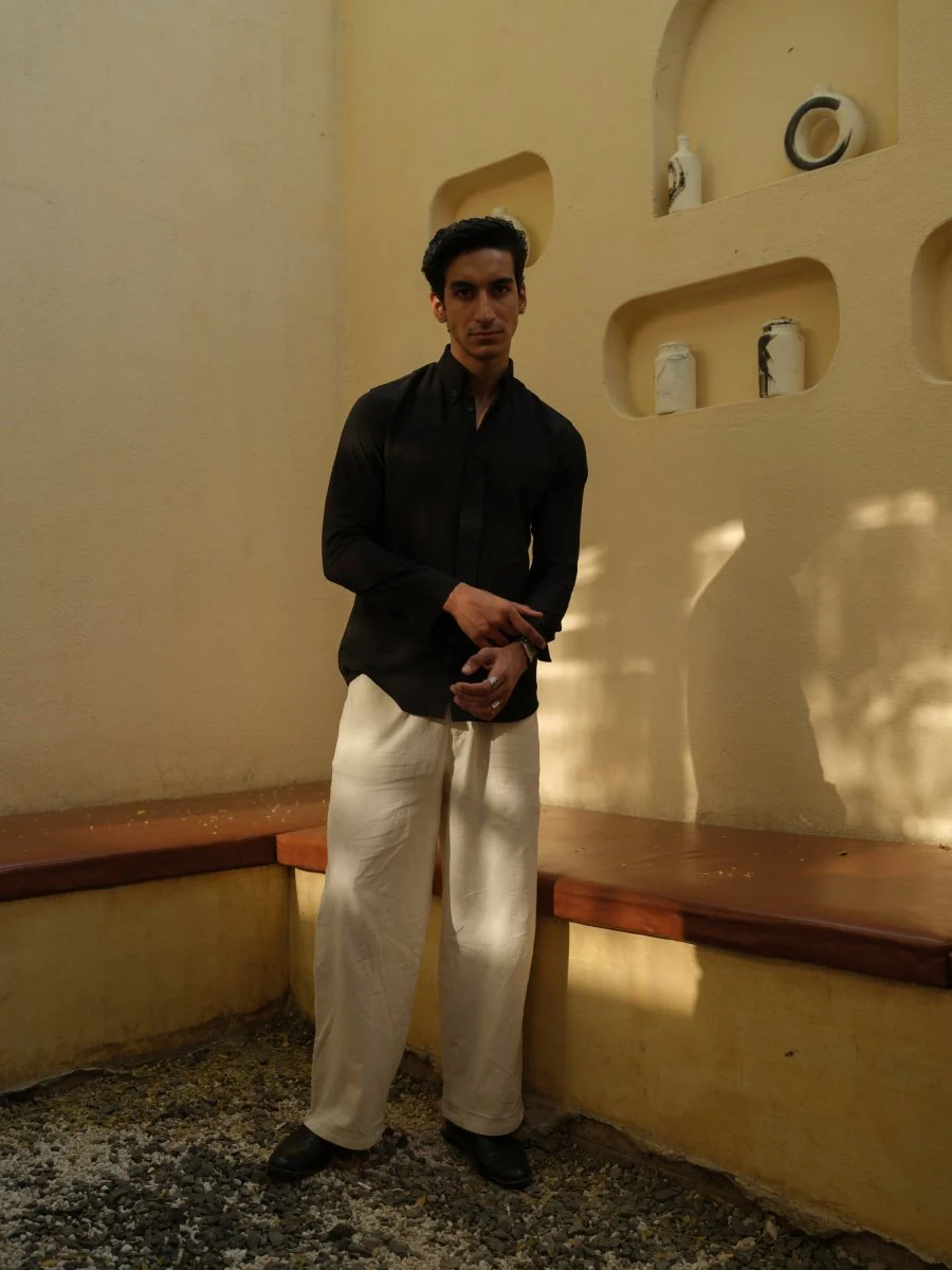 Achal - Charcoal Black Organic Shirt - Image 4