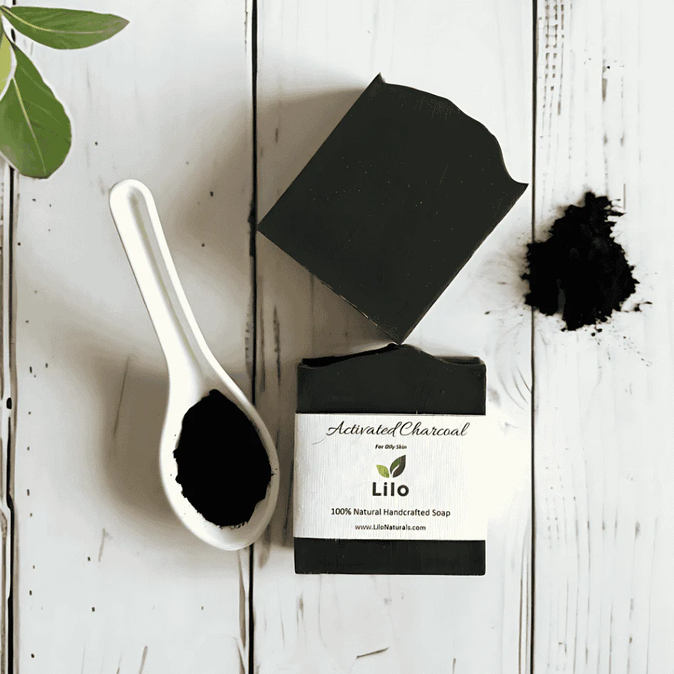 Activated Charcoal Bar Soap for Oily Skin with Honey & Kokum