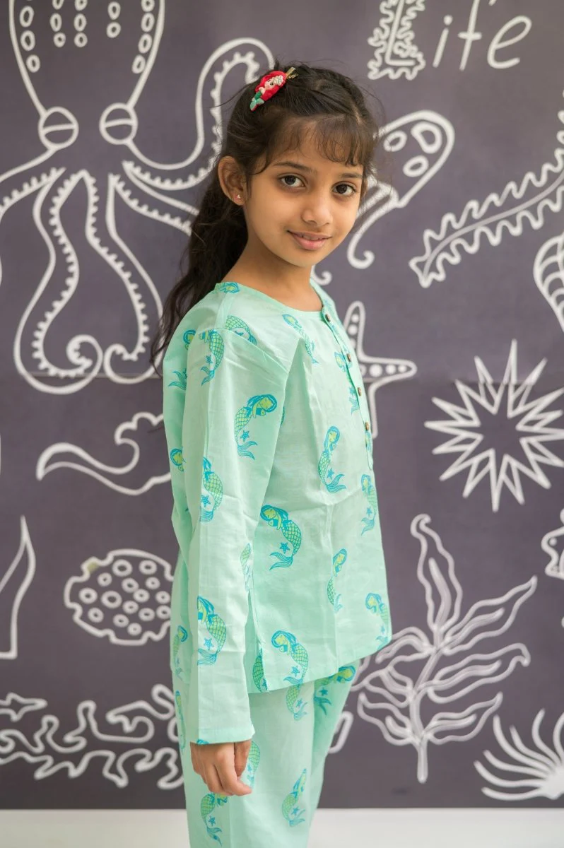 Adella The Mermaid- Unisex Kids Cotton Nightwear - Image 6