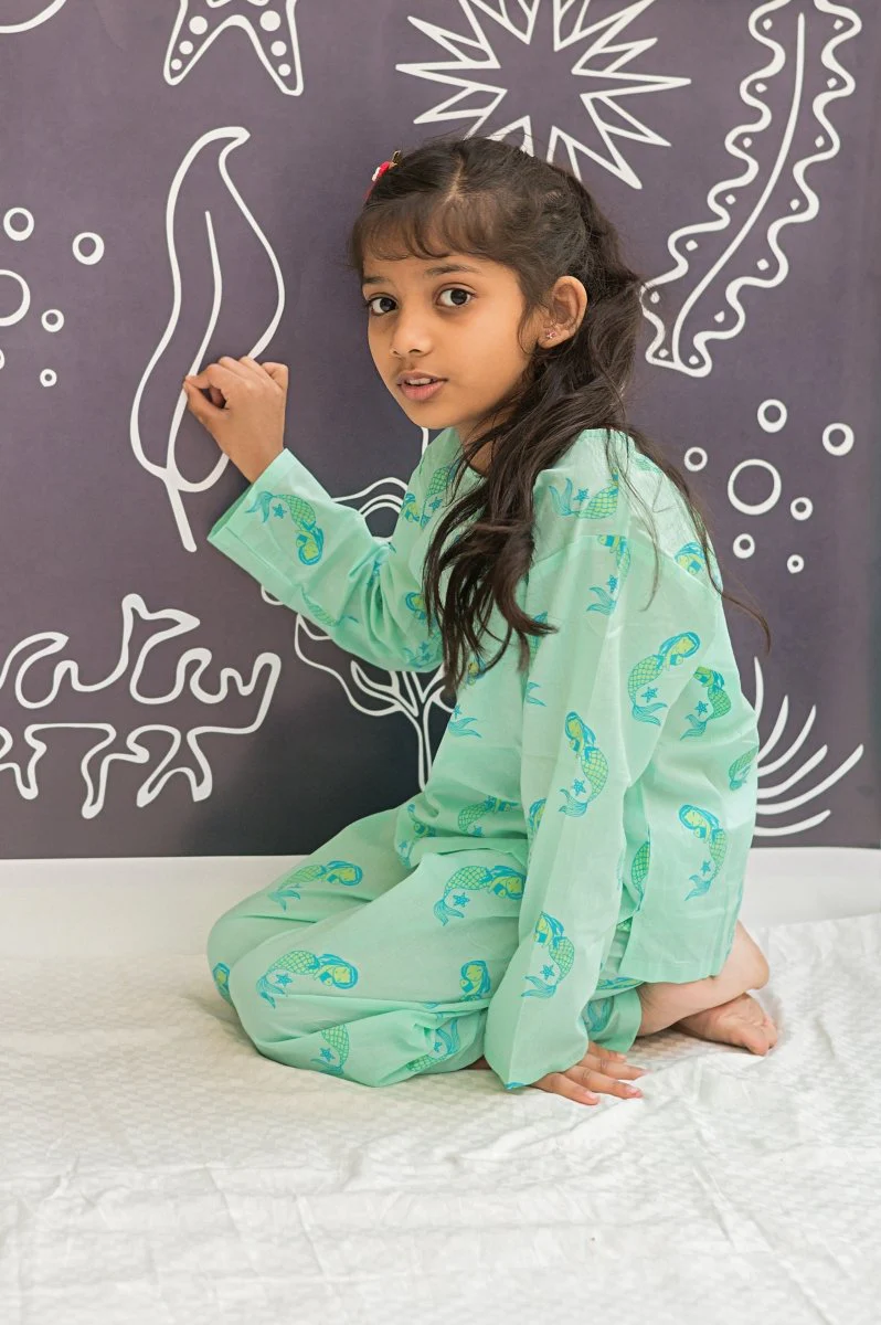 Adella The Mermaid- Unisex Kids Cotton Nightwear - Image 8