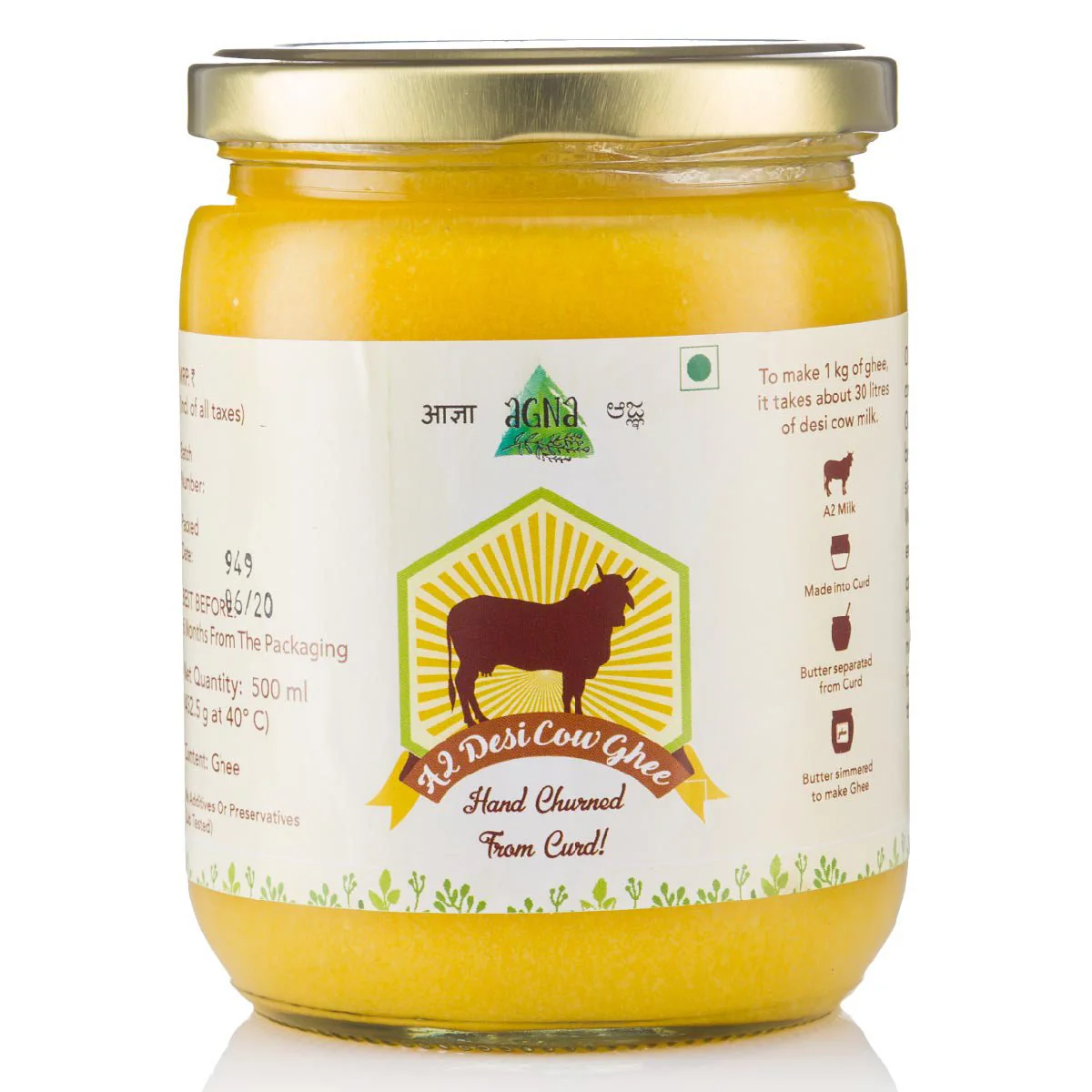 Agna A2 Desi Gir Cow Ghee- 500G - Image 8