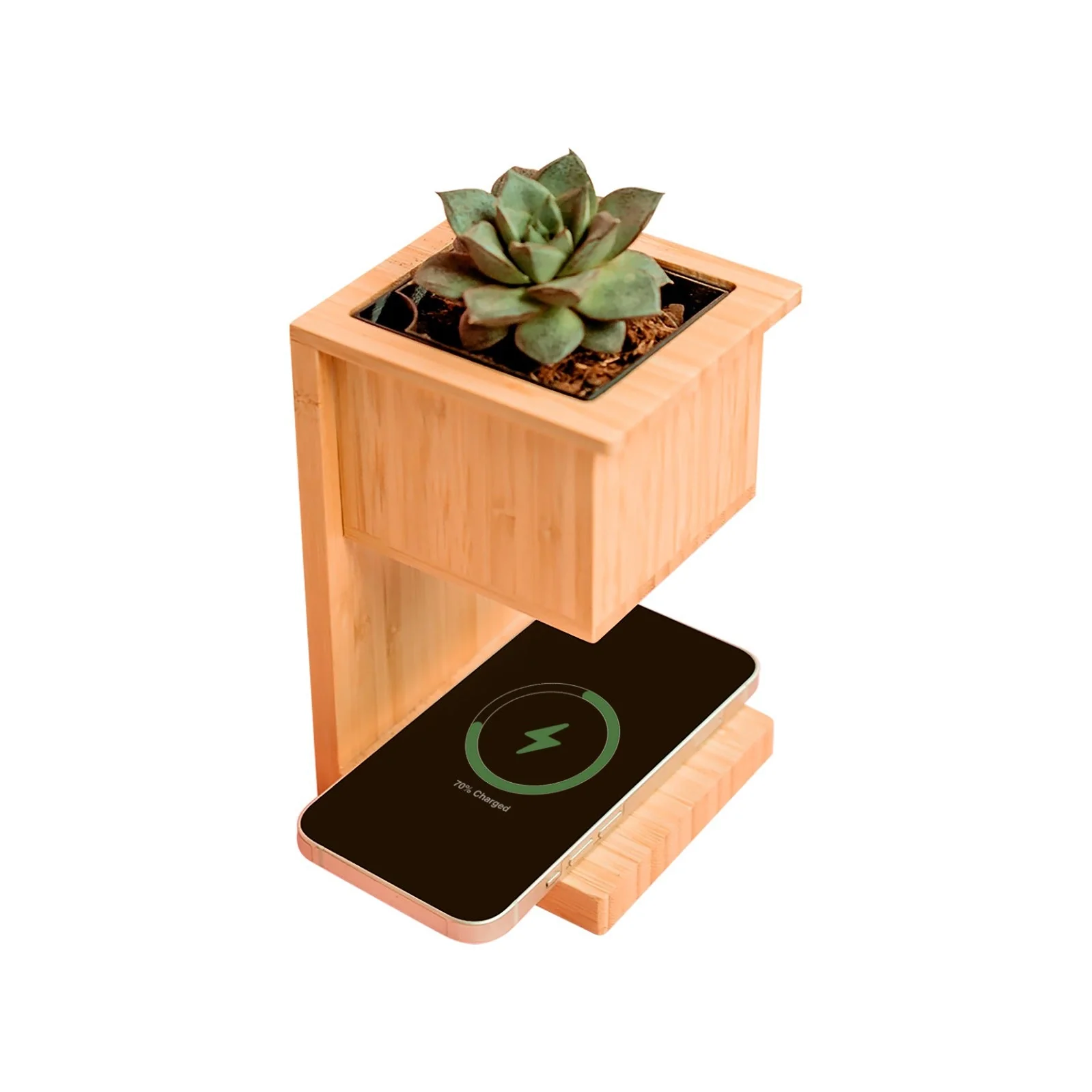 Alder Wireless Charger with Planter | Smart Desk Décor - Image 2