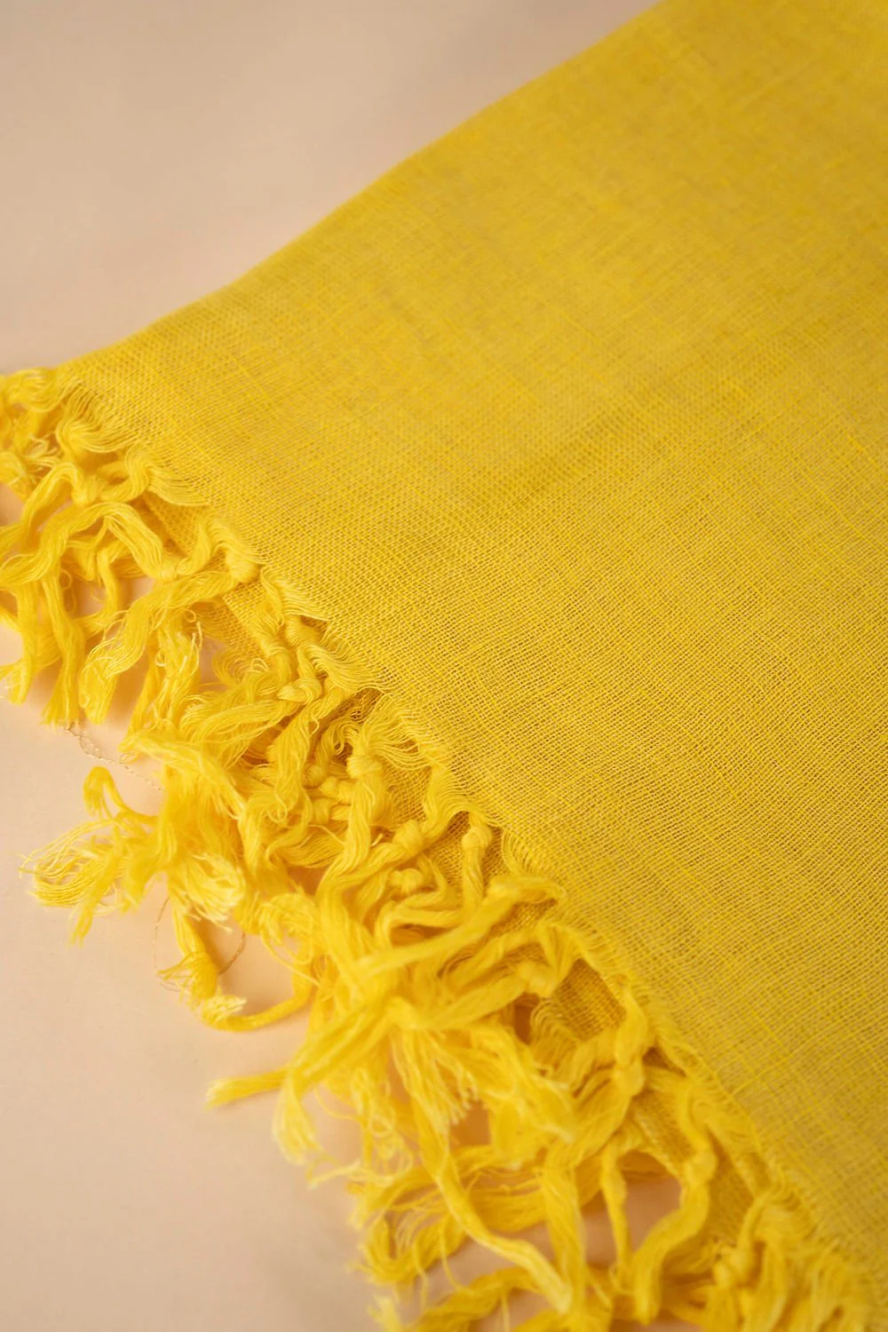 All Season Linen Scarf – Yellow | Lightweight Everyday Wrap for Women - Image 3