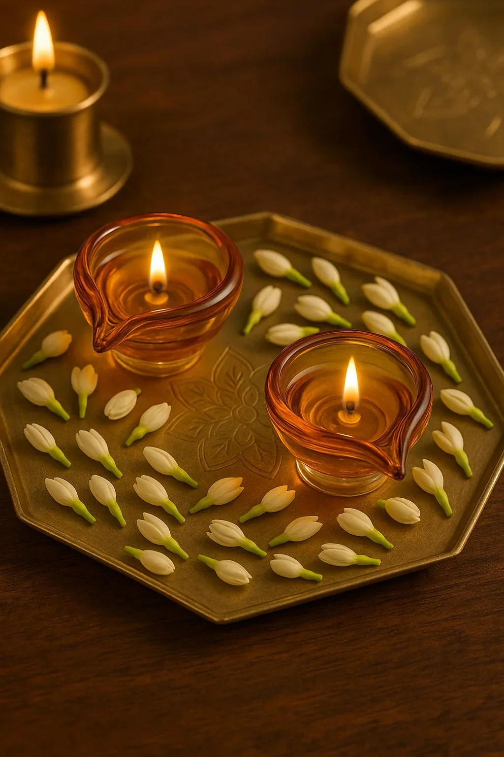 Ambar Jyot – Art Glass Puja Diya Traditional Deep - Image 4
