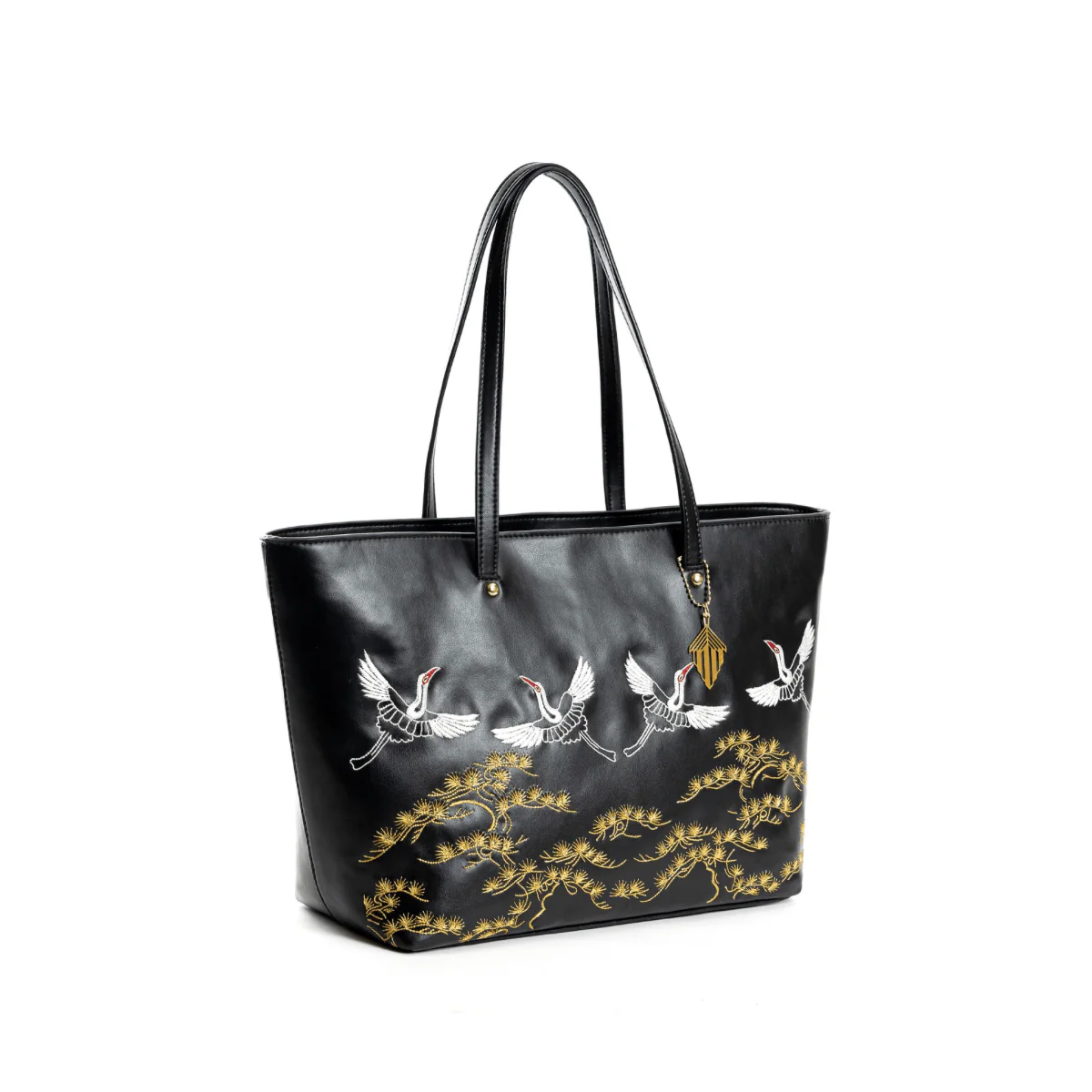 Antheia Vegan Leather Tote (Black) - Image 2