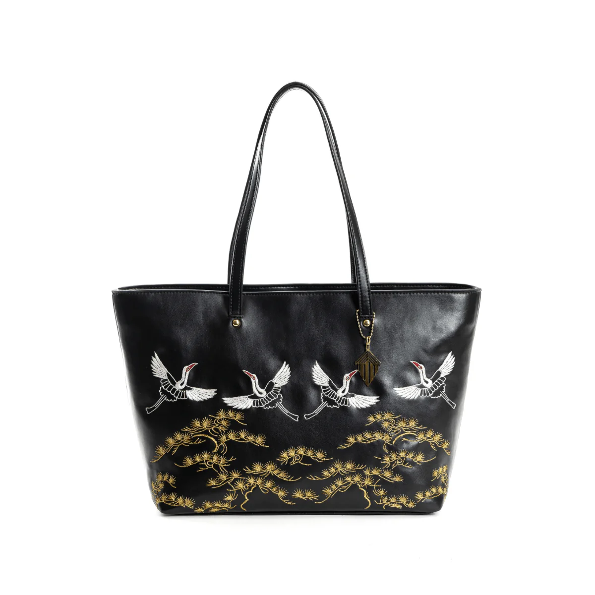 Antheia Vegan Leather Tote (Black) - Image 3