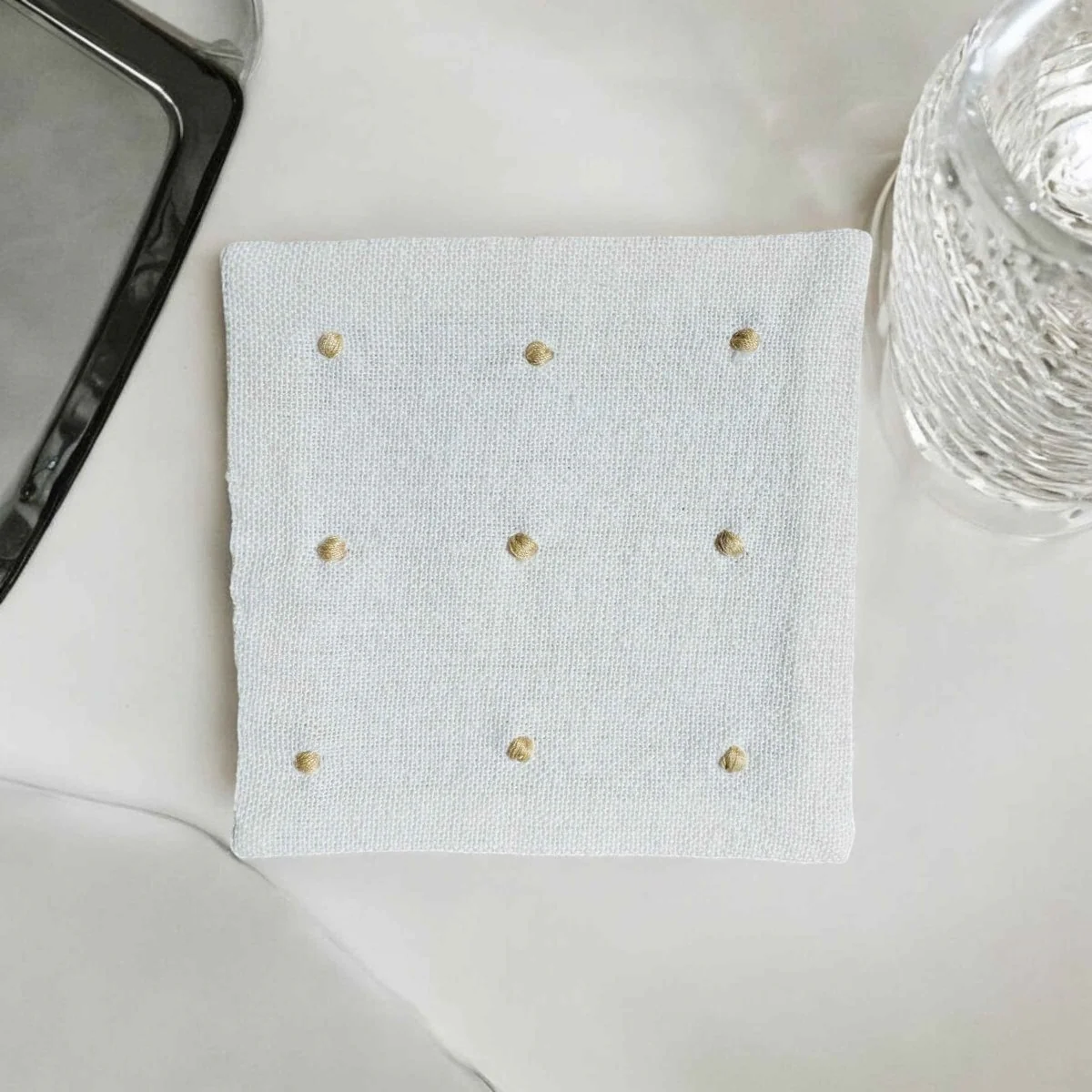 100% Cotton Anthophile Coaster Set of 2 – Handmade Floral - Image 4