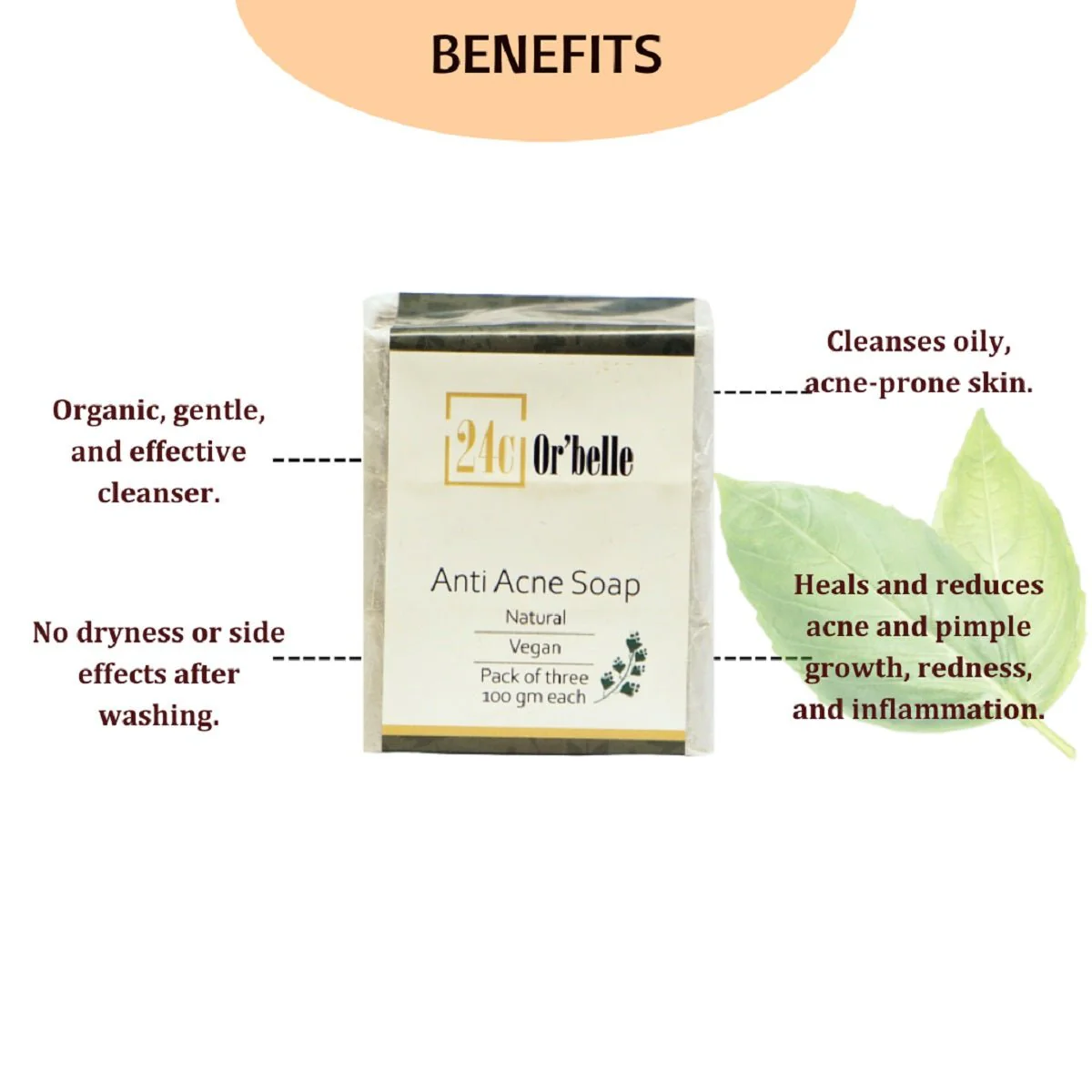 Anti Acne Soap - Pack of 3 (100 g Each) - Image 3