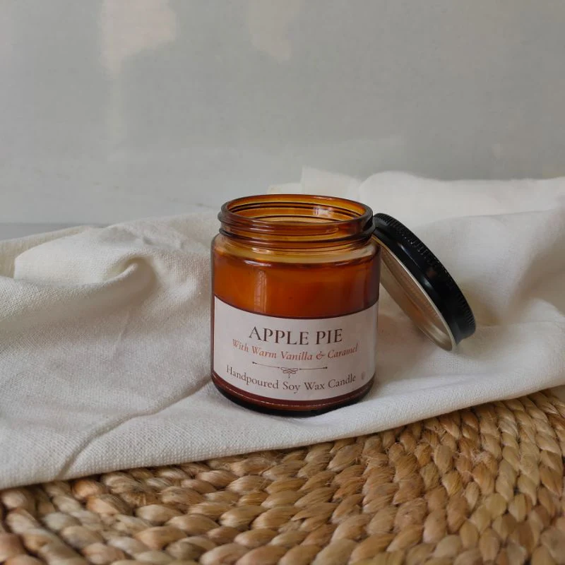 Apple Pie Scented Soy Wax Candle – Handcrafted & Long-Lasting