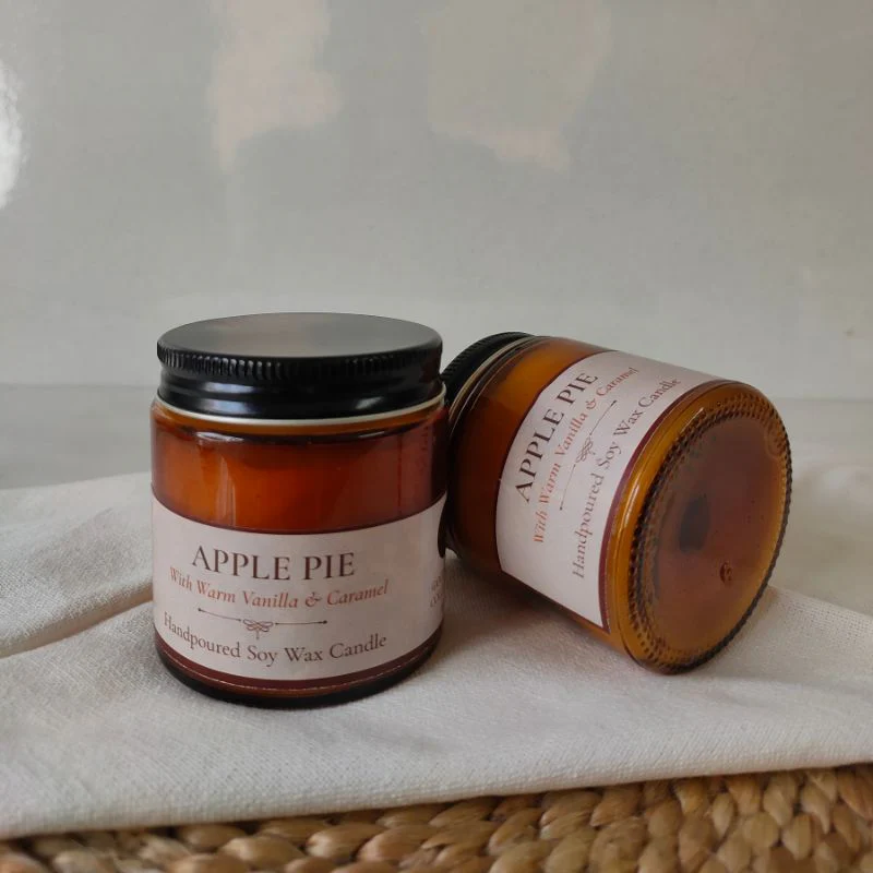 Apple Pie Scented Soy Wax Candle – Handcrafted & Long-Lasting - Image 4
