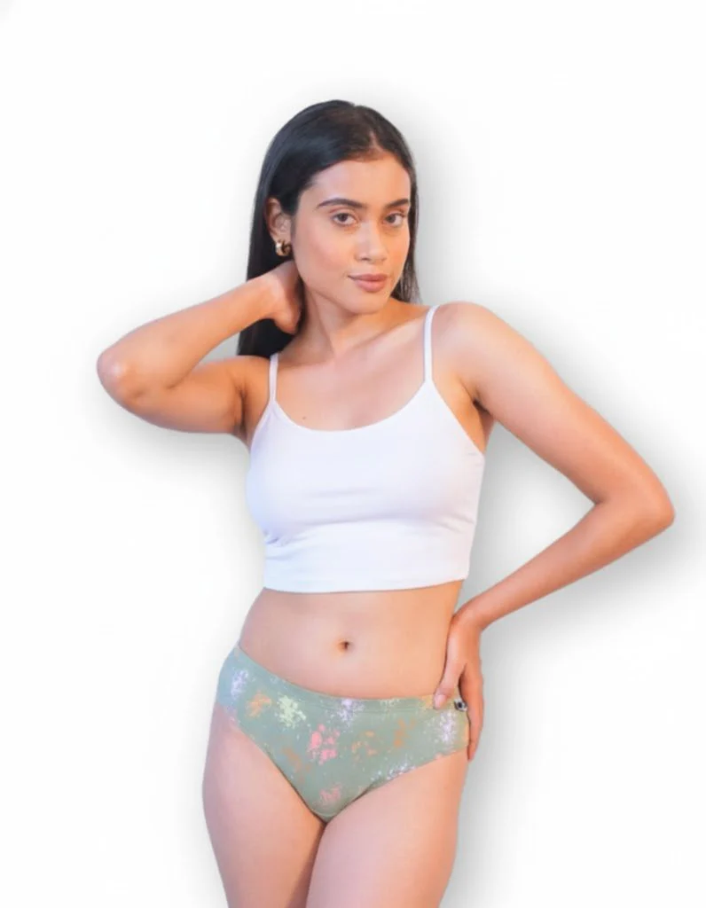 Aquamarine Cotton Tanga – Women’s Comfortable Underwear - Image 2
