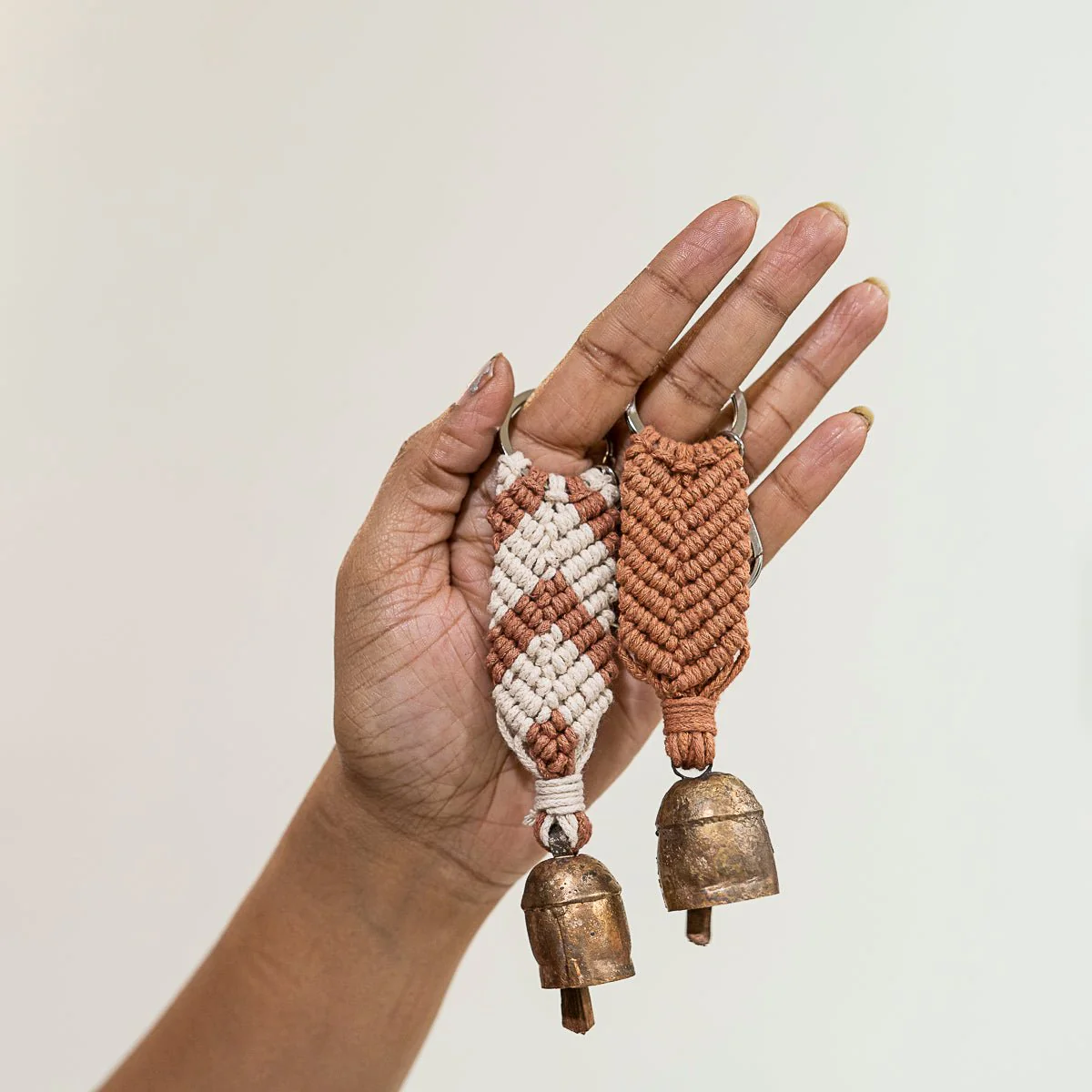 Aria Chevron Keyrings Set of 2 – Stylish & Durable Handmade Keychain - Image 5