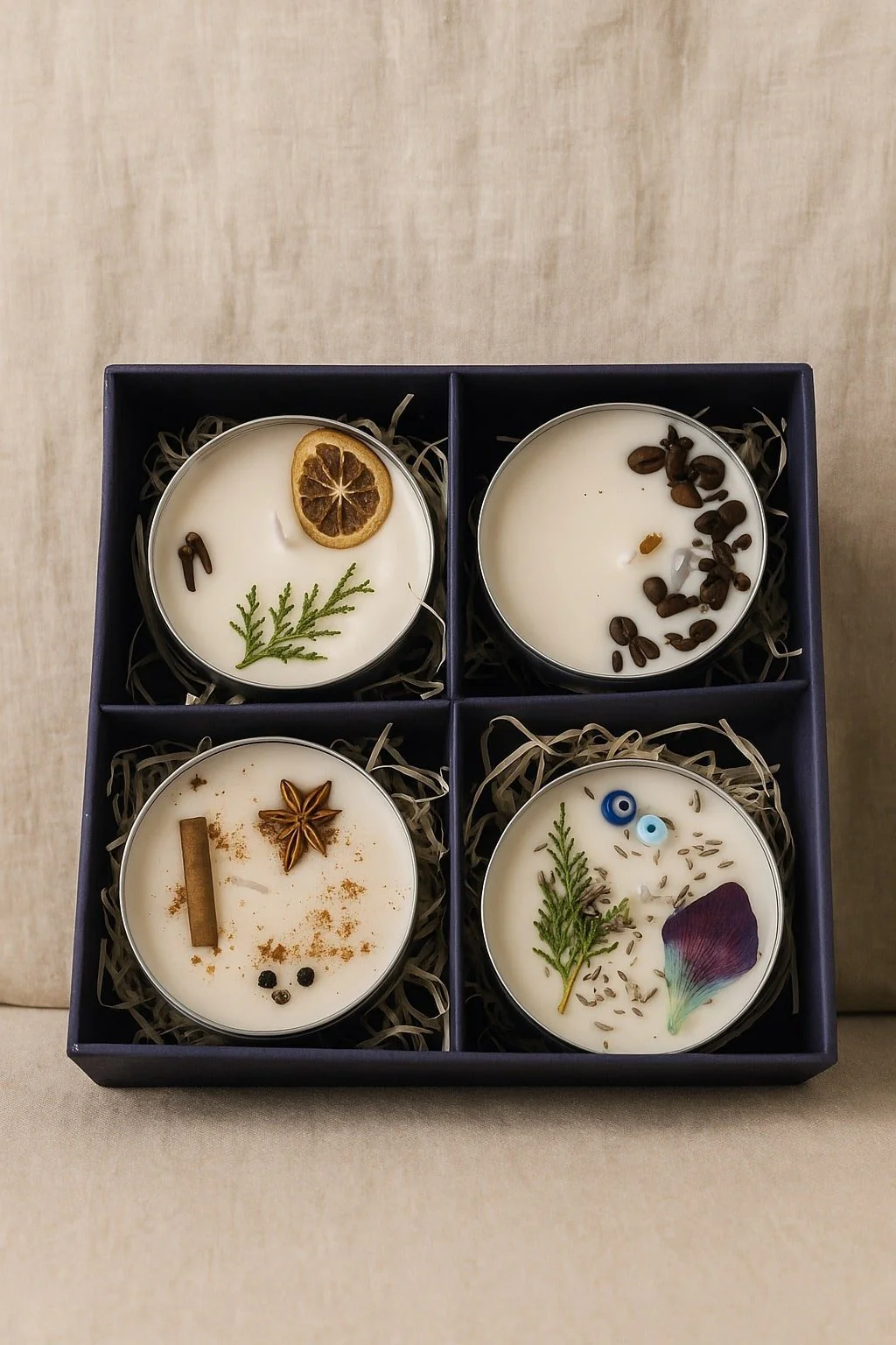 Assorted Tin Candles - Set of 4 - Image 3