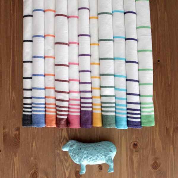 Handwoven Asymmetric Stripe Cotton Napkin for Everyday Use - Image 2