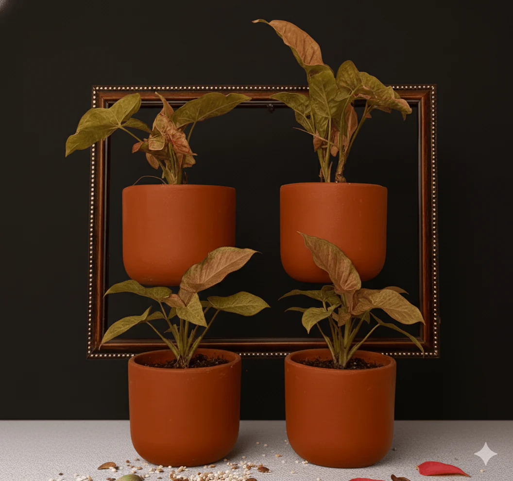 Autumn 4 Inch Terracotta Wall Planter | Hanging Wall Pot - Image 19