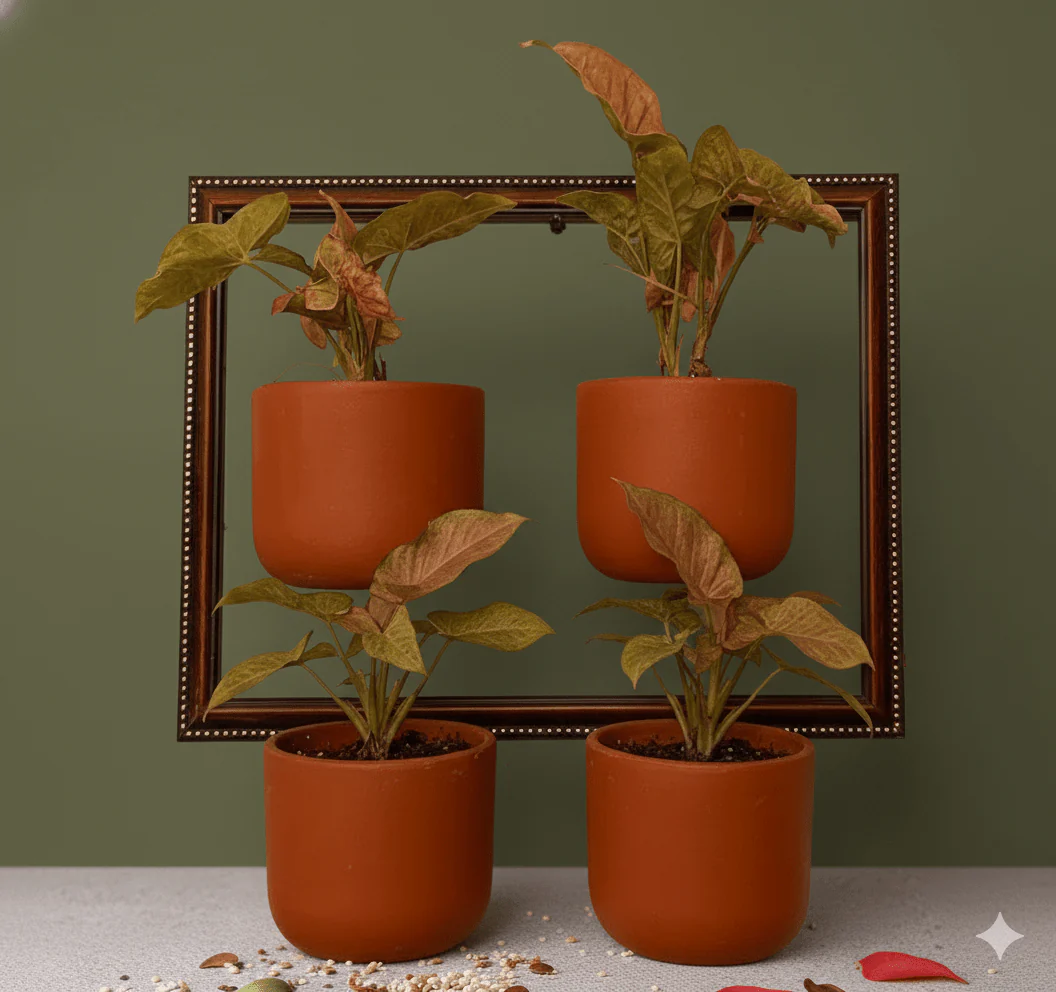 Autumn 4 Inch Terracotta Wall Planter | Hanging Wall Pot - Image 21