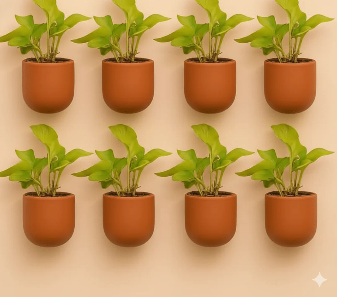 Autumn 4 Inch Terracotta Wall Planter | Hanging Wall Pot - Image 6