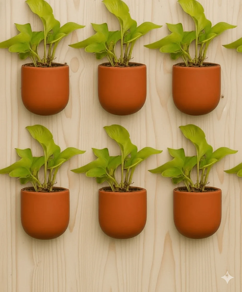 Autumn 4 Inch Terracotta Wall Planter | Hanging Wall Pot - Image 9