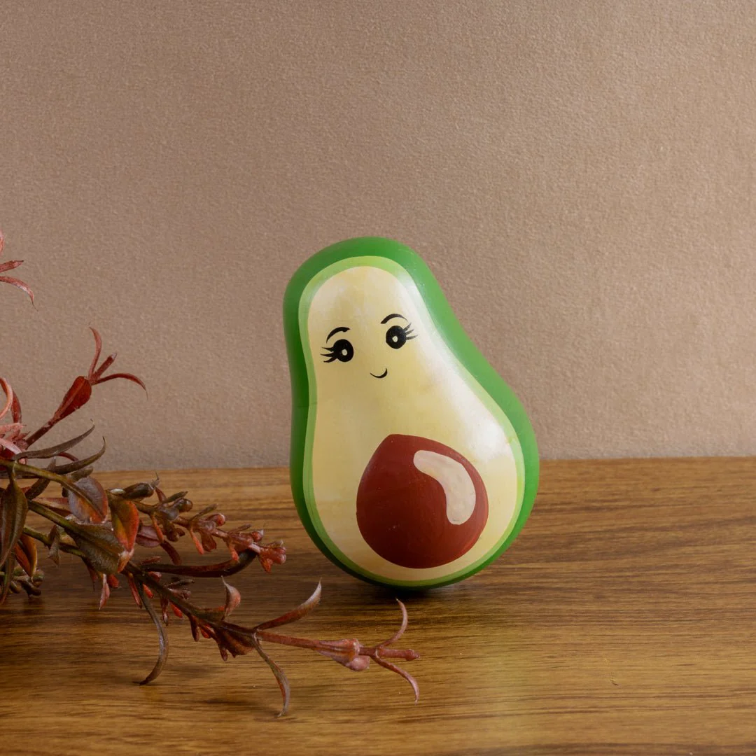 Avacado Roly Poly Toy | Interactive Wobble Toy For Babies & Toddlers - Image 3