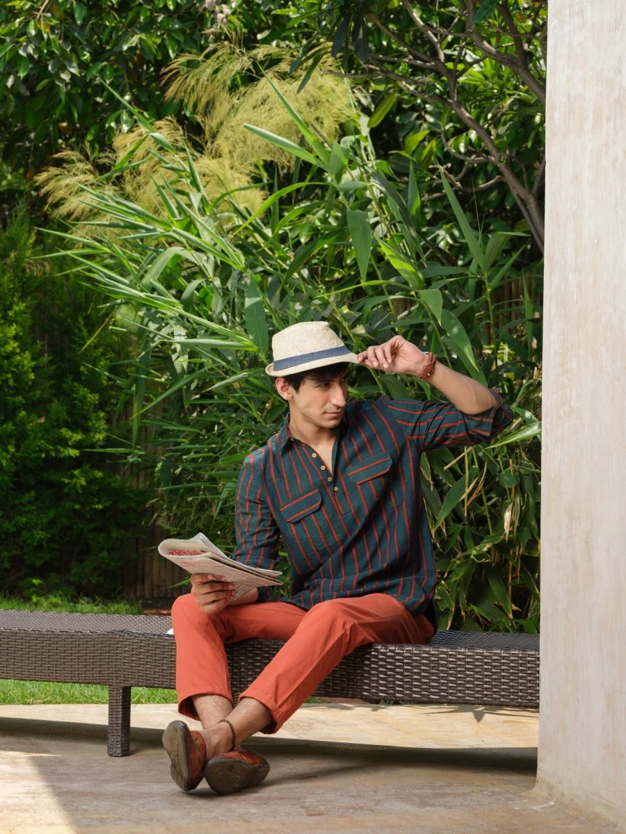 Avikarya - Ajrakh Block Print Kurta - Image 4