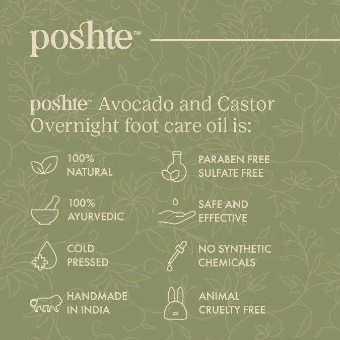Avocado & Castor Overnight Foot Care Oil | For Healthy & Happy Feet - Image 3