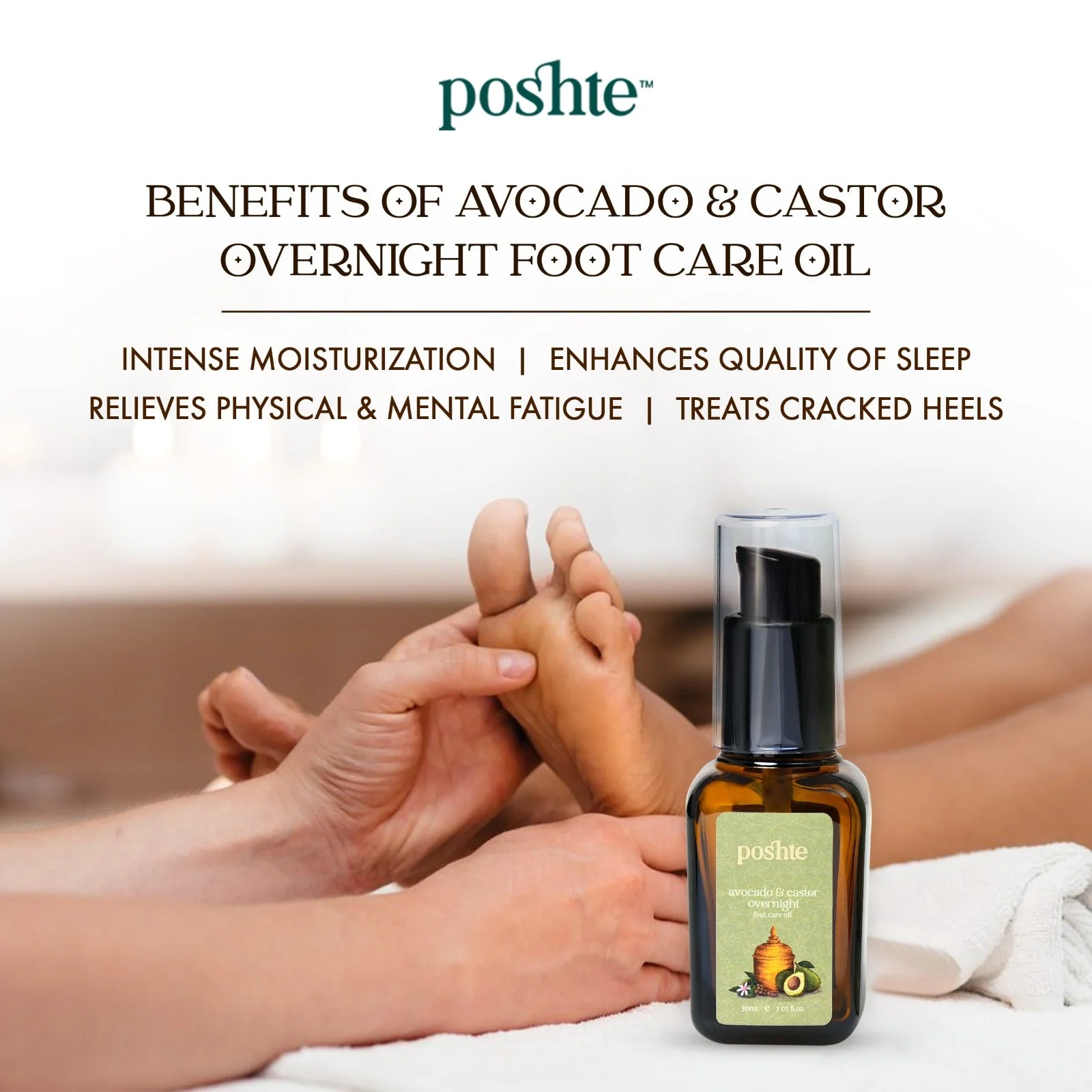 Avocado & Castor Overnight Foot Care Oil | For Healthy & Happy Feet - Image 5