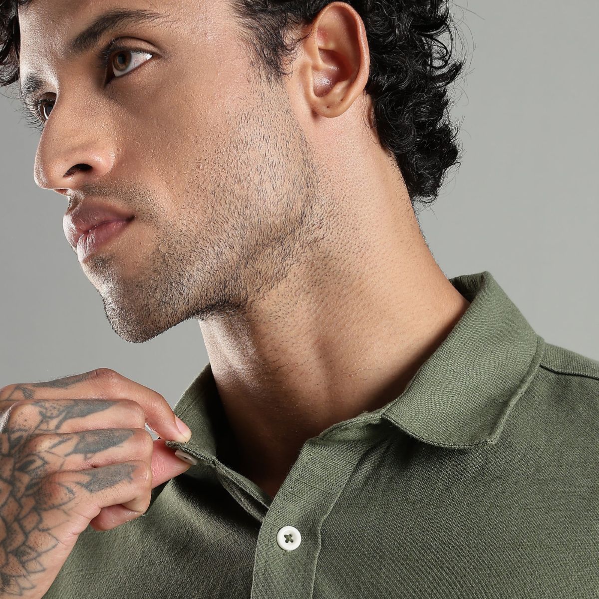 Avocado Hemp Shirt – Sustainable Green Hemp Shirt for Men - Image 2