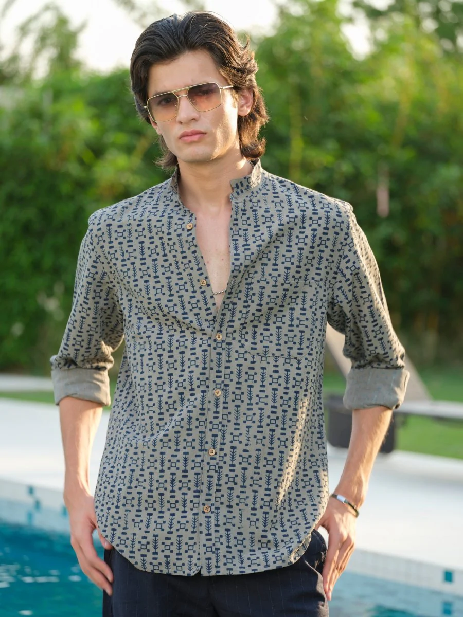 Avyakta - Block Print Organic Cotton Shirt - Image 2
