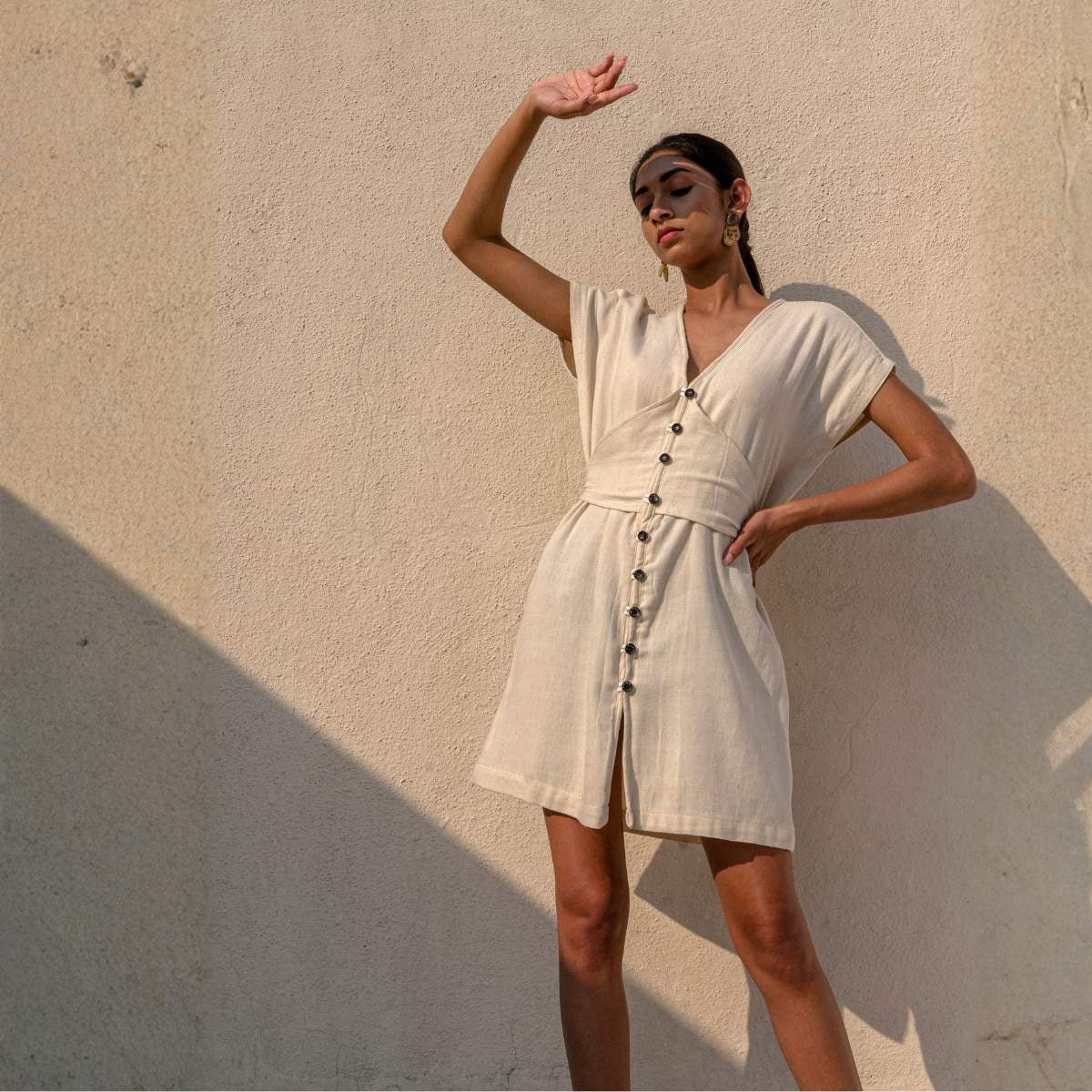Aylin Kala Cotton Mini Dress For Women