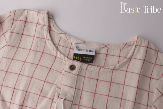 Baby of the World Short Kurta Top| Hand-Spun Cotton Kurta Top for Boys - Image 2