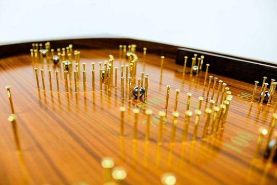 Wooden Bagatelle Traditionally Crafted Tabletop Pinball Game - Image 2
