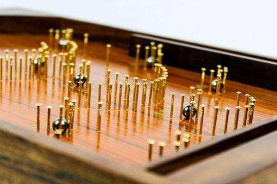 Wooden Bagatelle Traditionally Crafted Tabletop Pinball Game - Image 4